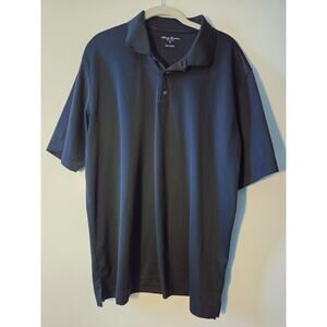 Tommy Armour Mens Dri-Logic Golf Solid Polo Shirt Black Sz L Utility Lightweight